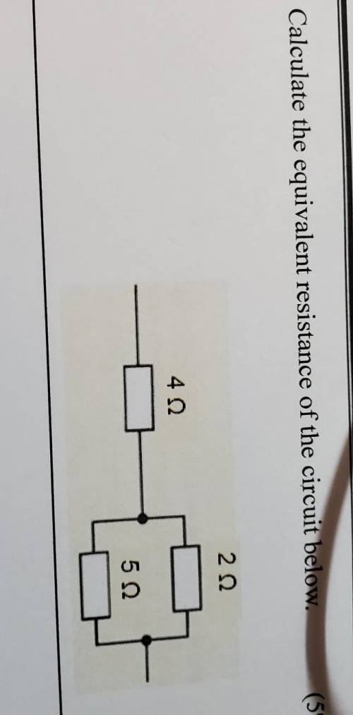 Calculate the equivalent resistance of the circuit below.(5%)