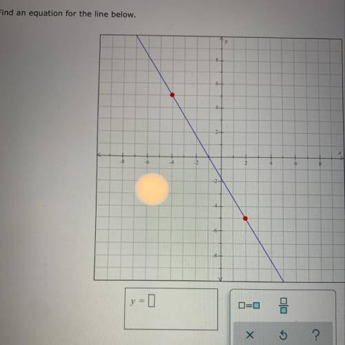 Please help me! It wants me to give an equation for the line using y = mx + b m = slope of the line