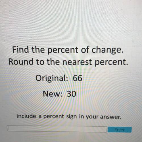 Find the percent of change. Round to the nearest percent.