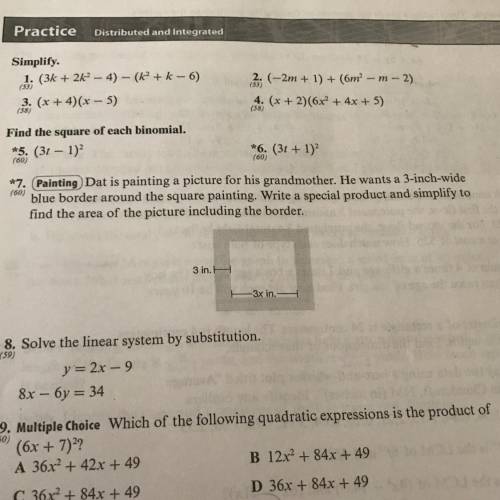 I need ONLY number 7 my teacher gave me this packet and i can’t figure that one out