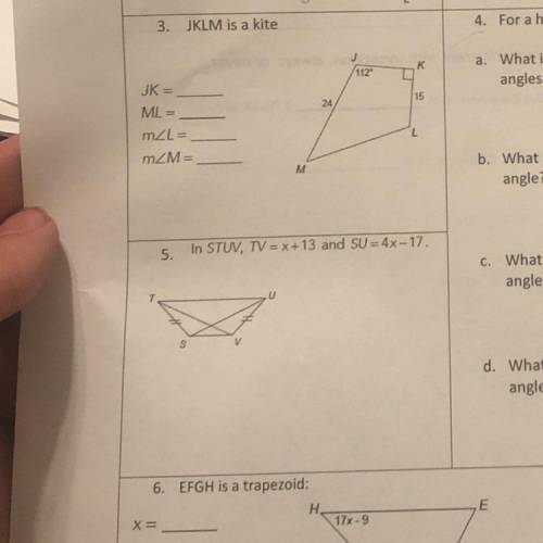 Geometry how do I do this help please number 5 and 3