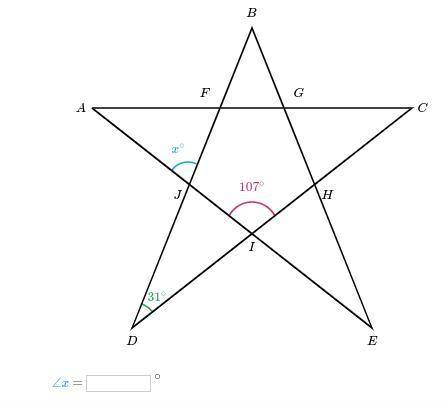 Math... find angle x...