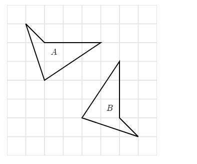 What single transformation was applied to quadrilateral A to get quadrilateral B? A) Translation B)