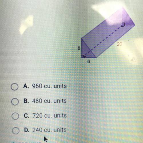 What is the volume of the triangular prism shown below?