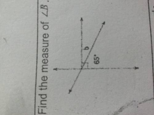 Find the measure of < B
