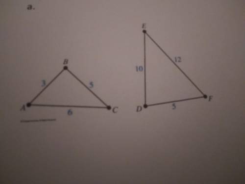 Determine whether each pair of triangles is similar. If yes, state the similarity property that supp