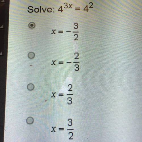 ILL GIVE U BRAINLIST IF U ANSWER CORRECTLY ASAP Solve: 4^3x=4^2