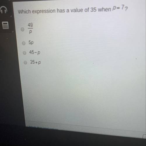Which expression has a value of 35 when