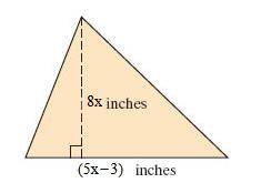 Find the area of the triangle.  ___ sq in.
