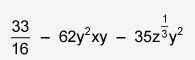 Which statement best demonstrates why the following is a non-example of a polynomial? the quantity 3