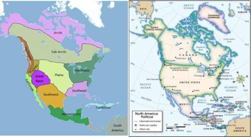 (HISTORY) Compare the two maps. Which state listed below was located in the Southeast Native America