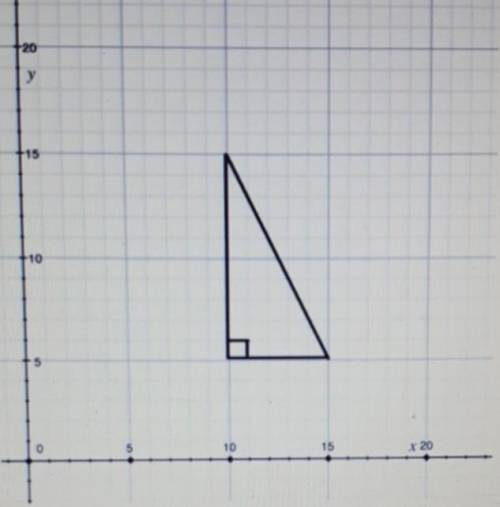 If the length of each side of the right triangle shown on the grid is measured in cm, find the area