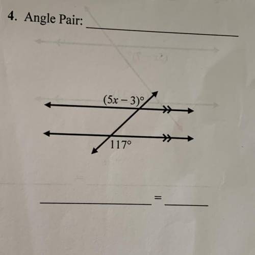 Name the special angle pair relationship. Write an equation and solve for X. Please help will mark b
