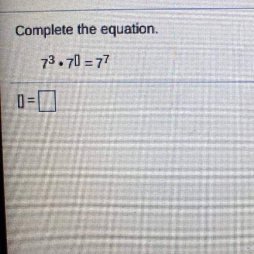 Complete the equation!!