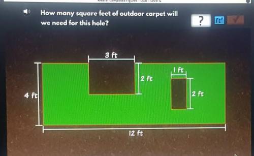 How many square feet of outdoor carpet will we need for this hole