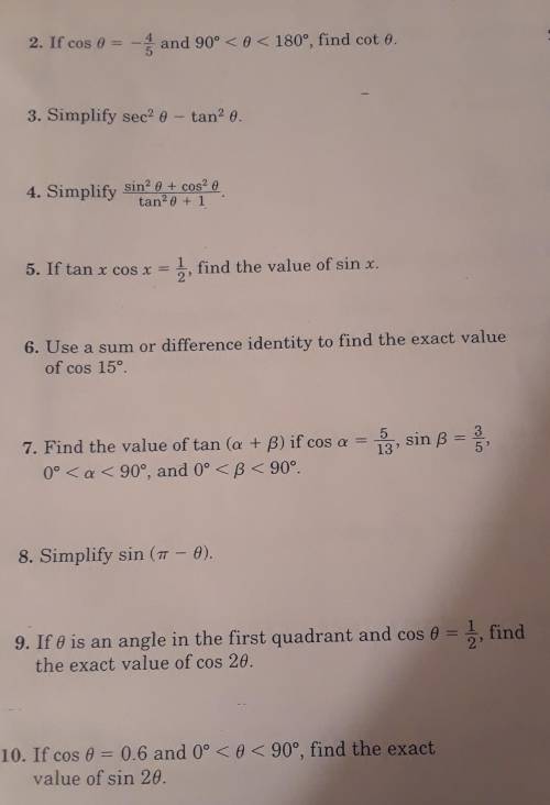 Please help, trig is a real problem for me