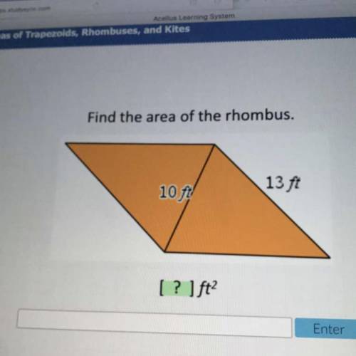 What’s the area of the rhombus?