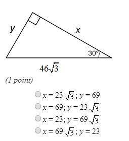 What are the values of the variables in the triangle below? if the answer is not an integer, leave i