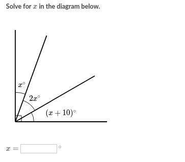 Solve the x in the diagram below, please.