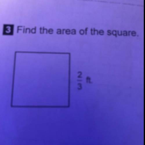Find the area of the square