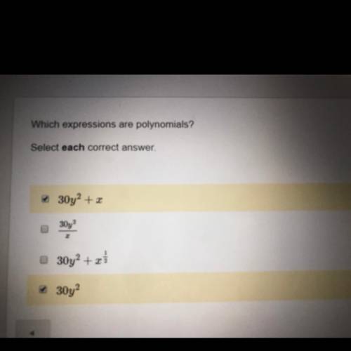 Which expressions are polynomials? Can someone please check my work?