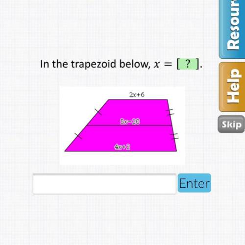 How can I find x for this trapezoid?