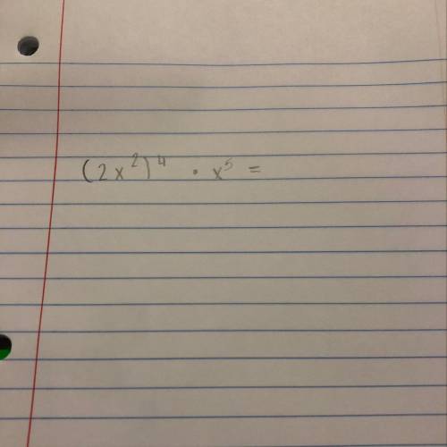 (2x^2)^4 •x^5 Need help
