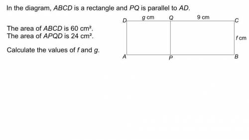 In the diagram ABCD is a rectangle and PQ is parralell to AD