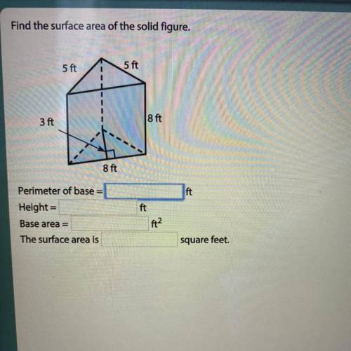 Surface Area  Help fast