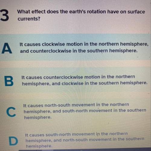 What effect does the earths rotation have in surface currents? (Pictures)