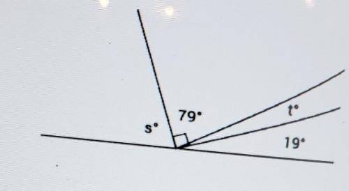 Please help!! What are the equations to s and t