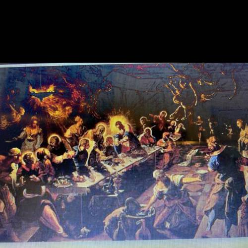 What artist painted the above image of The Last Supper? a Veronese b. Tintoretto C. Titian d. Raphae