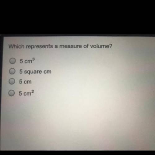 Which represents a measure of volume?