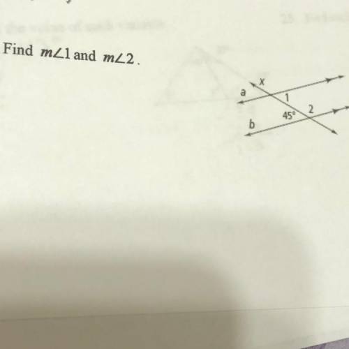 Find angle 1 and angle 2