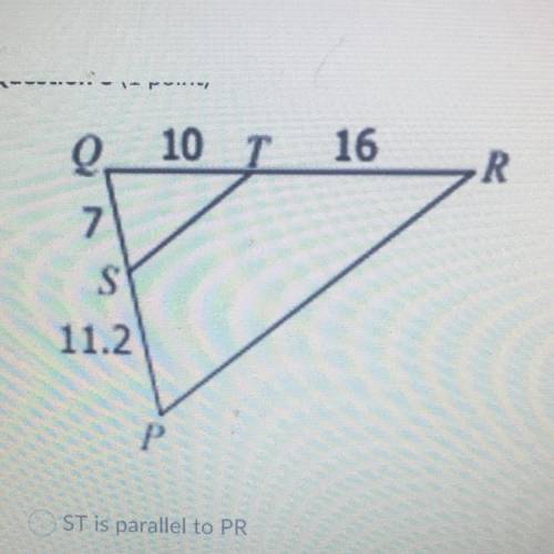 True or false: is ST parallel to PR? (photo above)