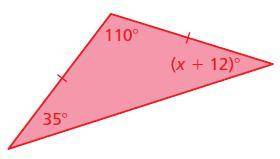 Can u find x and identify the triangle, this will really help out thx