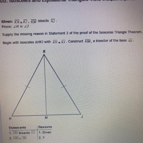 Help please ! A: Reflexive Property of Congruence B:Definition of segment bisector C: CPCTC