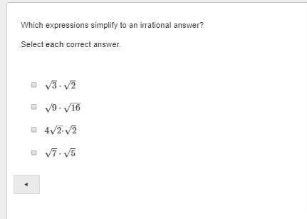 Which expressions simplify to an irrational answer?