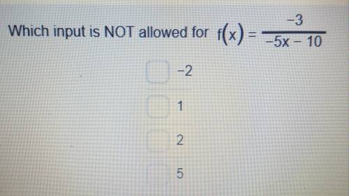 #4 which input is not allowed?
