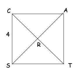In the following square, fill in all angles and side lengths.