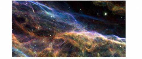 The following image is a picture of the Veil Nebula made by combining several photos taken by the Hu