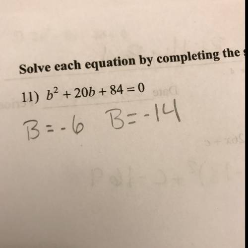 Solve the equation by completing the square