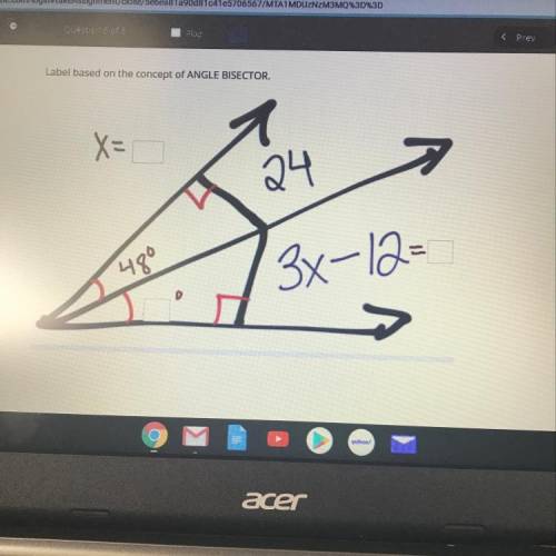 URGENT PLEASE HELP ME label based on the concept of angle bisector