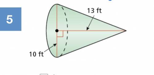 Find the volume of the cone. Round your answer to the nearest tenth. Part 2