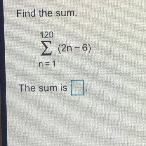 Find the sum of the series