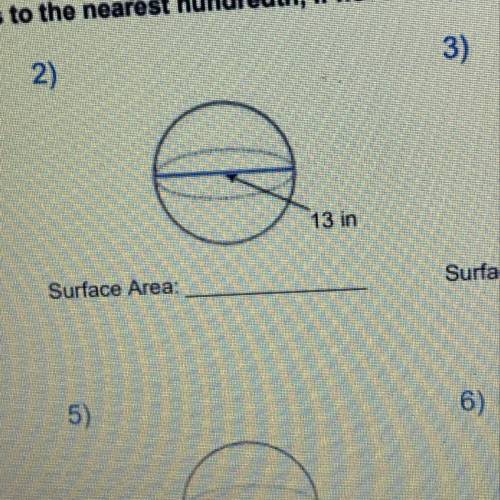 Surface area of a sphere