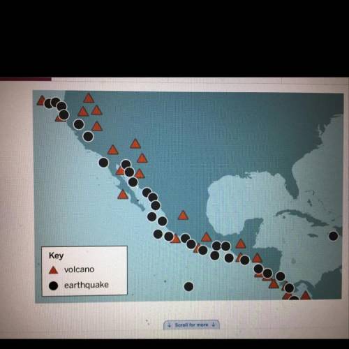 Patterns on this map tell us that.... A. volcanic activity and earthquakes can cause damage to build