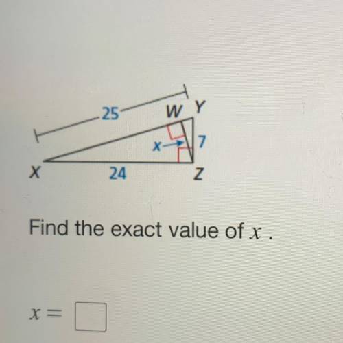 I need to know the exact value of x