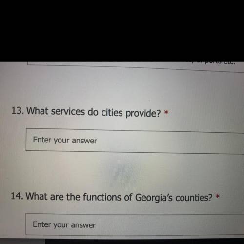What services do cities provide?