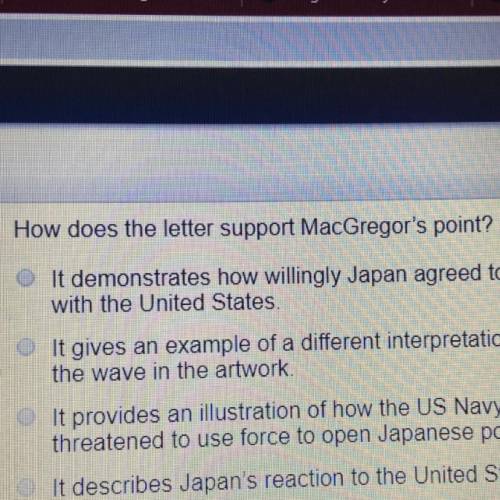 How does the letter support MacGregors point?